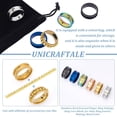 thumbnail image 5 of 18pcs 6 Colors Blank Ring Size 10 Stainless Steel Grooved Finger Rings Blank Core Ring for Inlay Handmade Ring with Velvet Pouches Wedding Promise Jewelry Making Gift, 5 of 9