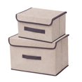thumbnail image 1 of Cajas De Almacenamiento Plegables De Lino De Alta Calidad 2pcs Zefei Wu 9024735056119, 1 of 5