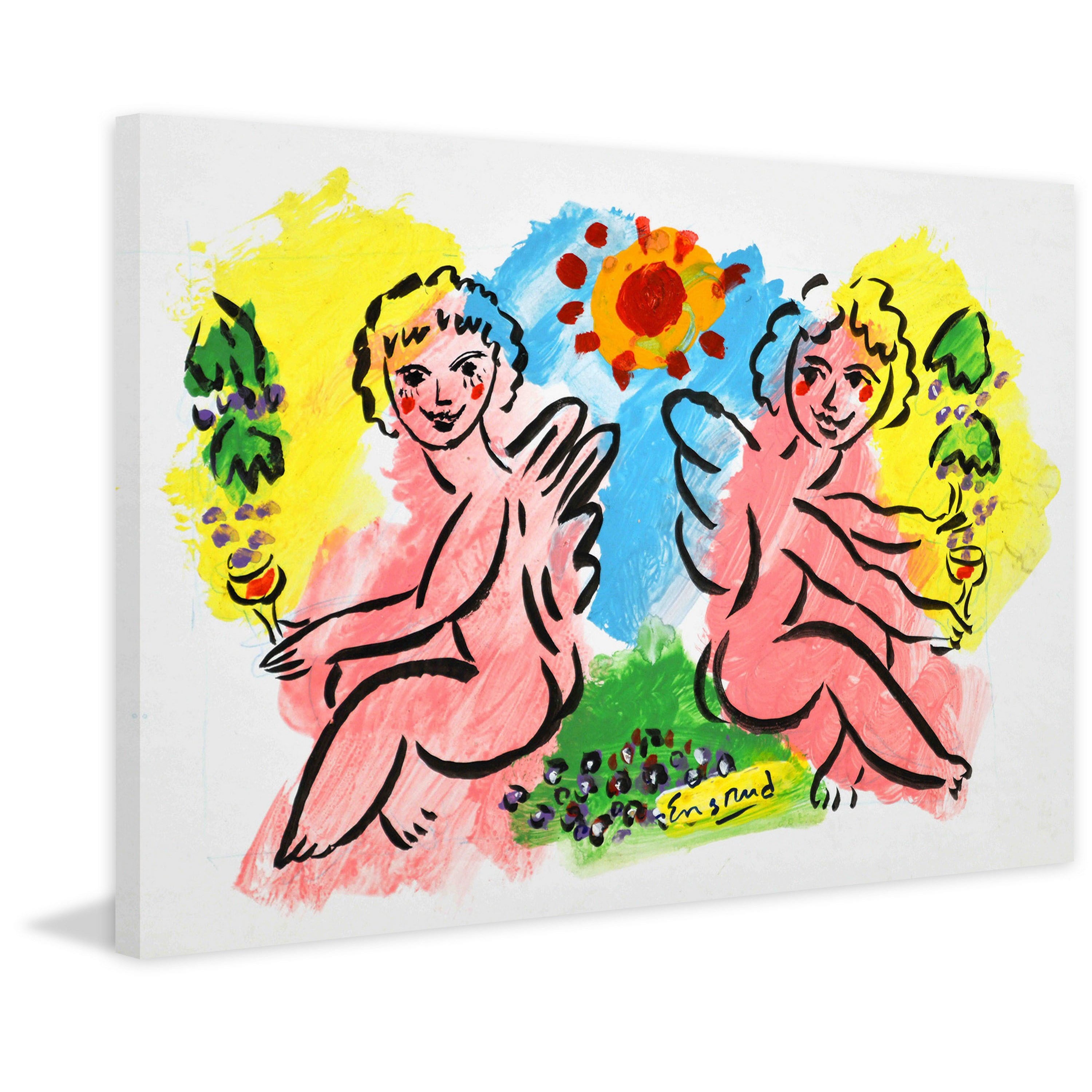 Marmont Hill "Cherubs" by Wayne Ensrud Painting Print on Canvas