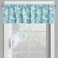 thumbnail image 2 of Ambesonne Jungle Valance Pack of 2, Palm Forest Foliage, 54"X12", Blue Mint Green White, 2 of 5