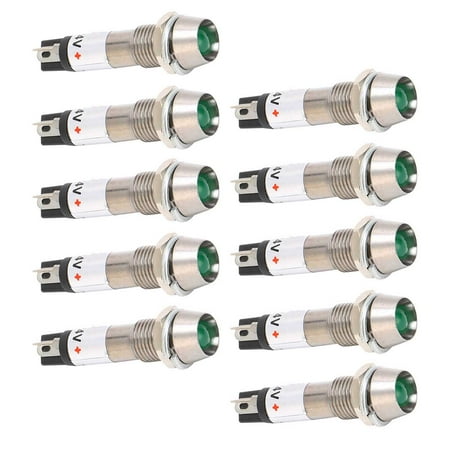 

Signal Lamp Signal Light 10pcs DC 24V Indicator Light 8mm Signal Lamp For Indicator Light Red Green Yellow