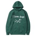 thumbnail image 4 of Cute Hoodies for Women Dog Graphic Print Spring Fall Winter Fashion Long Sleeve Sweatshirts with Pockets Plus Size Tops(Green,XXXL), 4 of 4