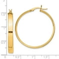 thumbnail image 2 of 925 Sterling Silver Flash Gold Plated 4.25x35mm Hoop Earrings 35x35mm Wide 4.25mm Thick Hoop Earring for Women, 2 of 2