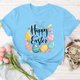 thumbnail image 4 of Mujeres de Manga Corta Tops Casual Nuevo Cuello Redondo Pascua, Ligera Camiseta de Poliéster Spandex, 4 of 4