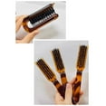 thumbnail image 6 of Travel Folding Hair Brush Mini Portable Boar Hair Comb for All Hair Types for Women and Men, 6 of 8
