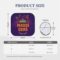 thumbnail image 3 of Honeii Mardi Gras2 Print Foldable Car Sun Shade for Windshield, 2-Piece UV Protection Shade, Protects Car Interior, Ideal for Cars, Trucks, SUVs-Small, 3 of 6