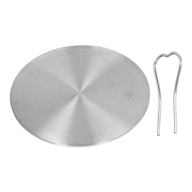 Placa difusora de calor Placa de inducción de acero inoxidable Adaptador difusor de cocina de inducción eléctrica para cocina casera 18# 17,5 cm/6,9 pulgadas