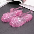 thumbnail image 2 of CYRBOKO Little Girls Jelly Sandals, Closed Toe Beach Soft Soled Beach Summer Shoes Pink Size 10.5(Little Kids), 2 of 9