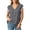 Gray, variant on Linen Cotton Blouses For Women Summer V Neck Button Detail Ruffle Trim Casual Workwear Cruise Resort Daily Errands Street Style Smart Coastal Trip