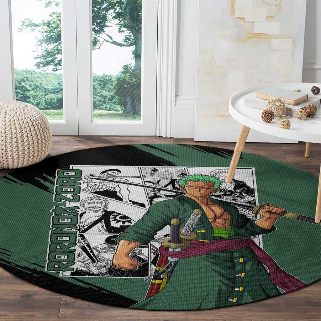 Roronoa Zoro - One Piece Round Carpet Anime Mix Manga Style Rug