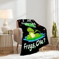thumbnail image 5 of Cute Frog Blanket, I Just Really Like Frogs, Ok? Throw Blanket for Girls Boys Gifts, Ultral Soft Cozy Warm Flannel Fleece Suit for Sofa, Couch, Bed, Travel, Sofa 60"x50" M Blanket for Teens, 5 of 6