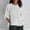 White, variant on BEFOKA Womens Shirts 3/4 Long Sleeve Basic Tee Casual Fall Tops Button Up Fashion Casual Clothes Ladies Pullover Shirts Tops Loose Fits