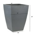 thumbnail image 2 of Tusco TUSMSQT23SL 23 in. Modern Tall Square Planter, Slate, 2 of 2