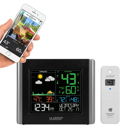 La Crosse Technology V10-TH Color Wireless WIFI Essential Weather (Best Home Weather Station Wifi)