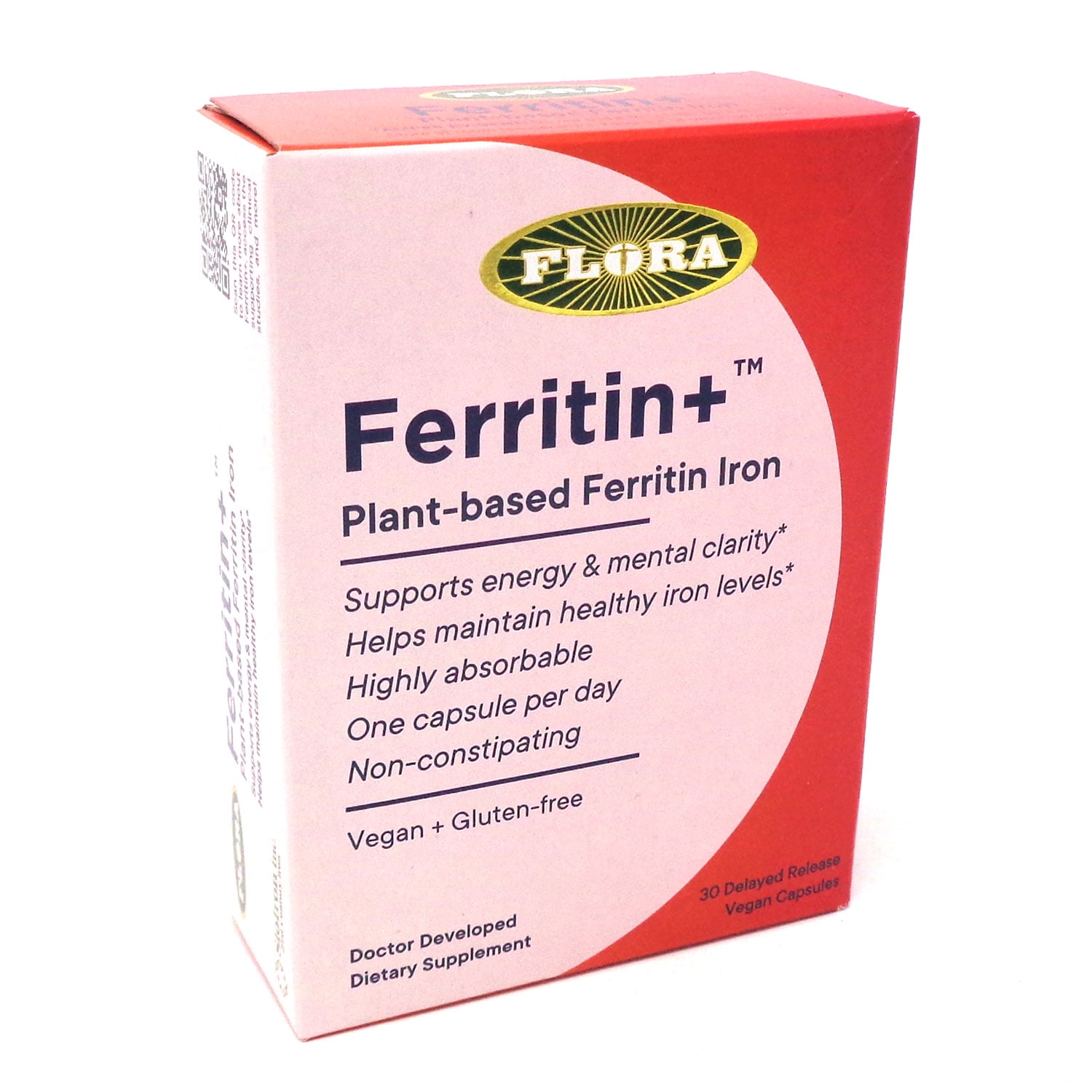Flora Ferritin + 30 Delayed Release Vegan Capsules