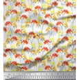 thumbnail image 1 of Soimoi Silk Fabric Flower Watercolor Print Sewing Fabric Yard 42 Inch Wide, 1 of 3