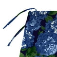 thumbnail image 4 of Jordan Manufacturing 36" x 16" Hydrangea Midnight Navy Floral Rectangular Outdoor Settee Swing Bench Cushion with Ties, 4 of 10