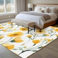 thumbnail image 5 of Spring Yellow Flower Area&nbsp;Rug 5x8ft Country Watercolor Floral Green Plant Leaf Non-Slip&nbsp;Washable Square&nbsp;Rugs Soft Felt Indoor Floor Mat for Bedroom Kitchen Living Room Bathroom, 5 of 9