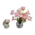 thumbnail image 3 of Oliegs Heated Blanket Cute Mini Rabbit And Peach Vase Set Car Rearview Decoration Interesting Decoration Cute Car Interior Ladies' Chocolate, 3 of 4