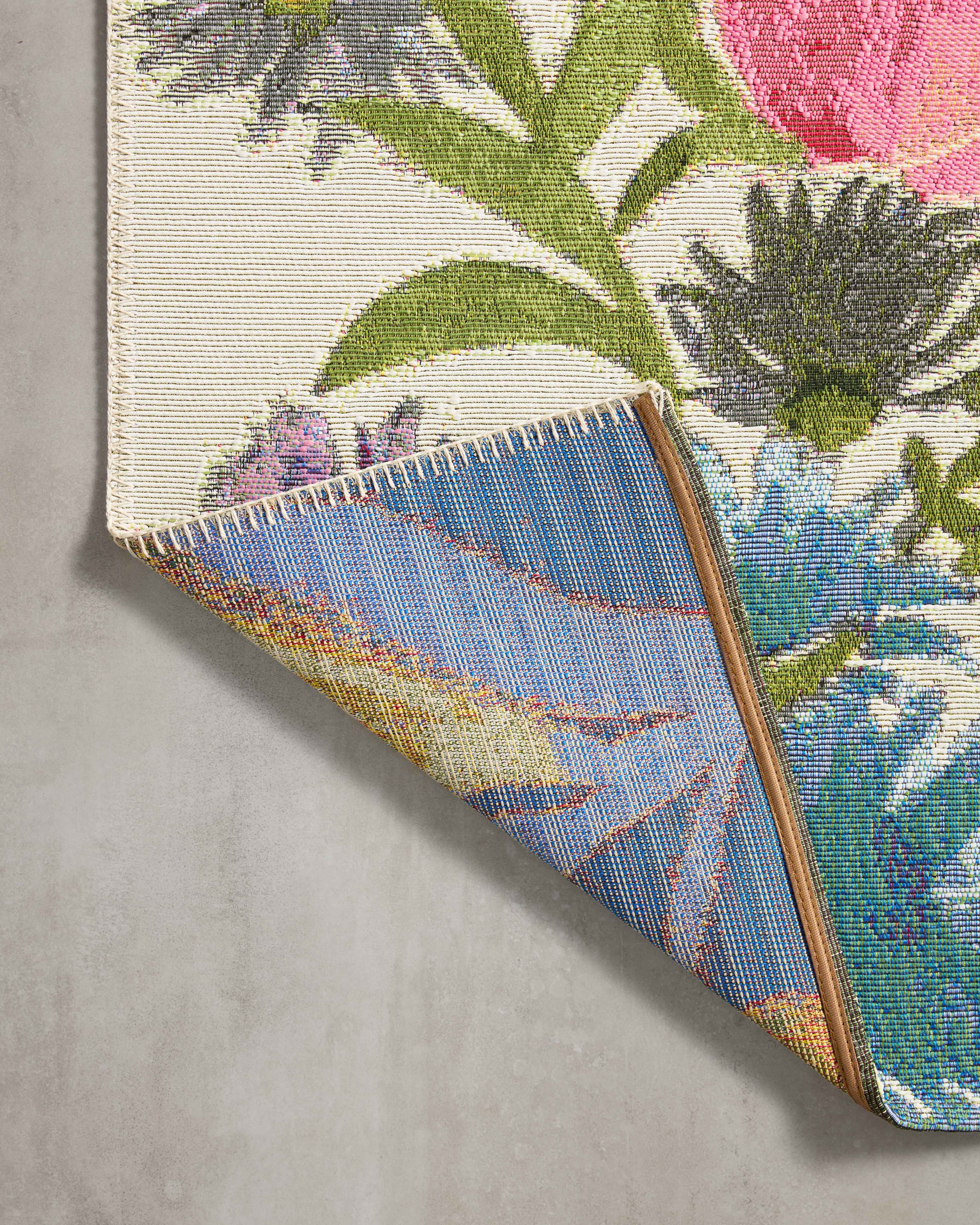 Loloi Botanical Ivory / Multi 3'-3" x 3'-3" Round Area Rug
