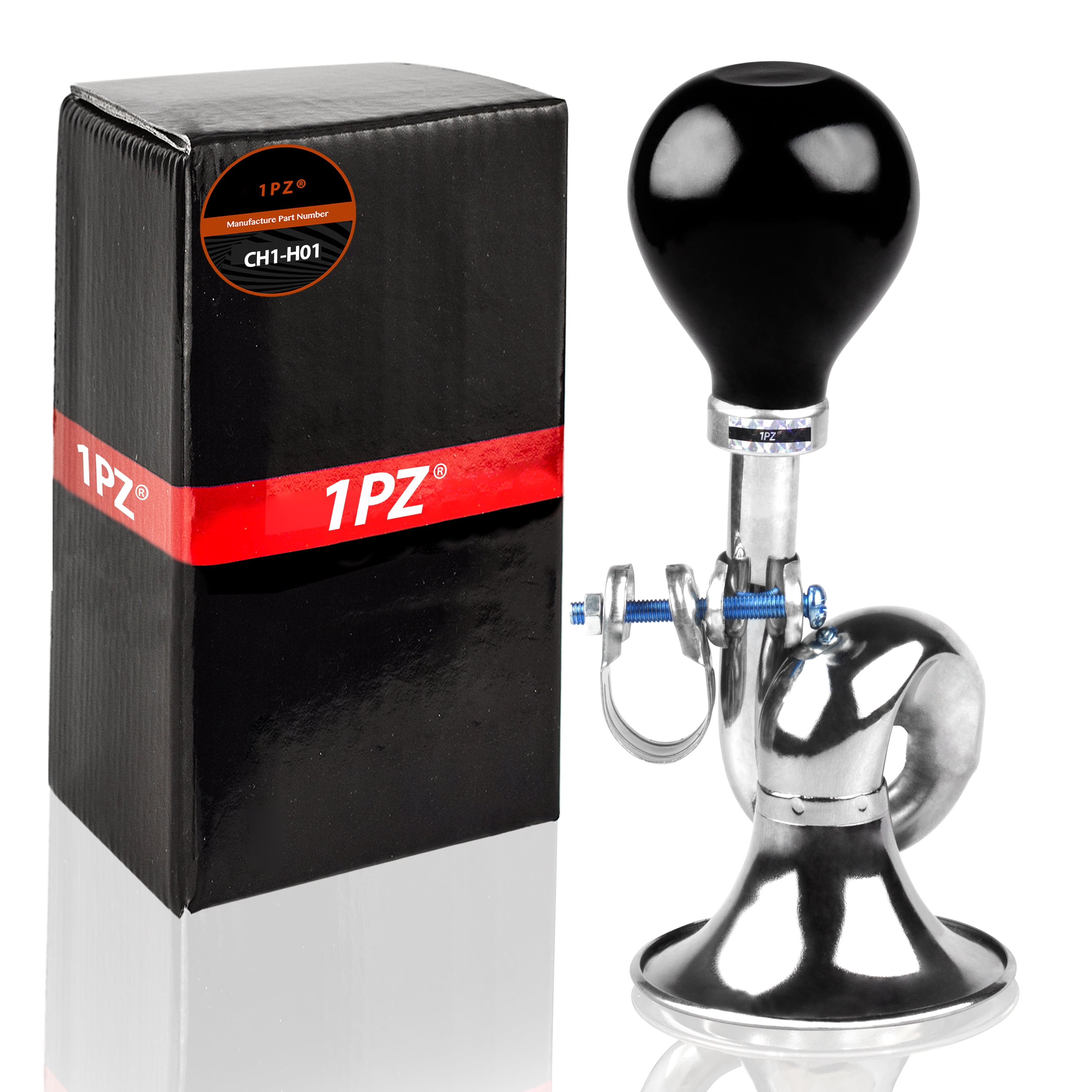 1PZ CHR-001 Universal Old Fashion Chrome Bugle Horn for Club Car, Golf Cart Car, Yamaha EZ-GO