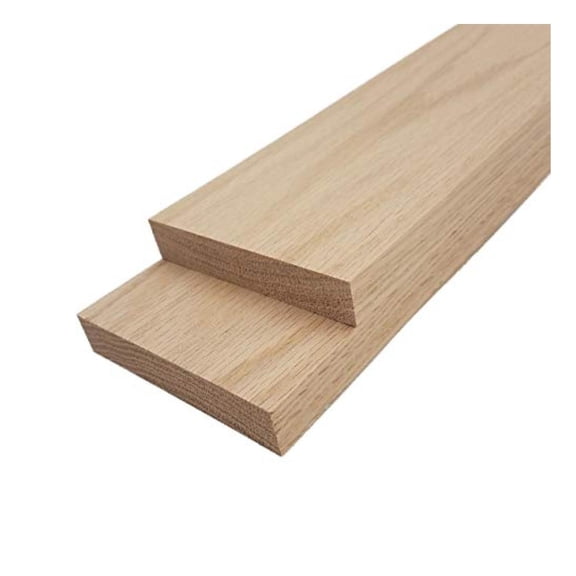 Red Oak Lumber Board - 3/4" x 4" (2 Pieces) (3/4" x 4" x 12")
