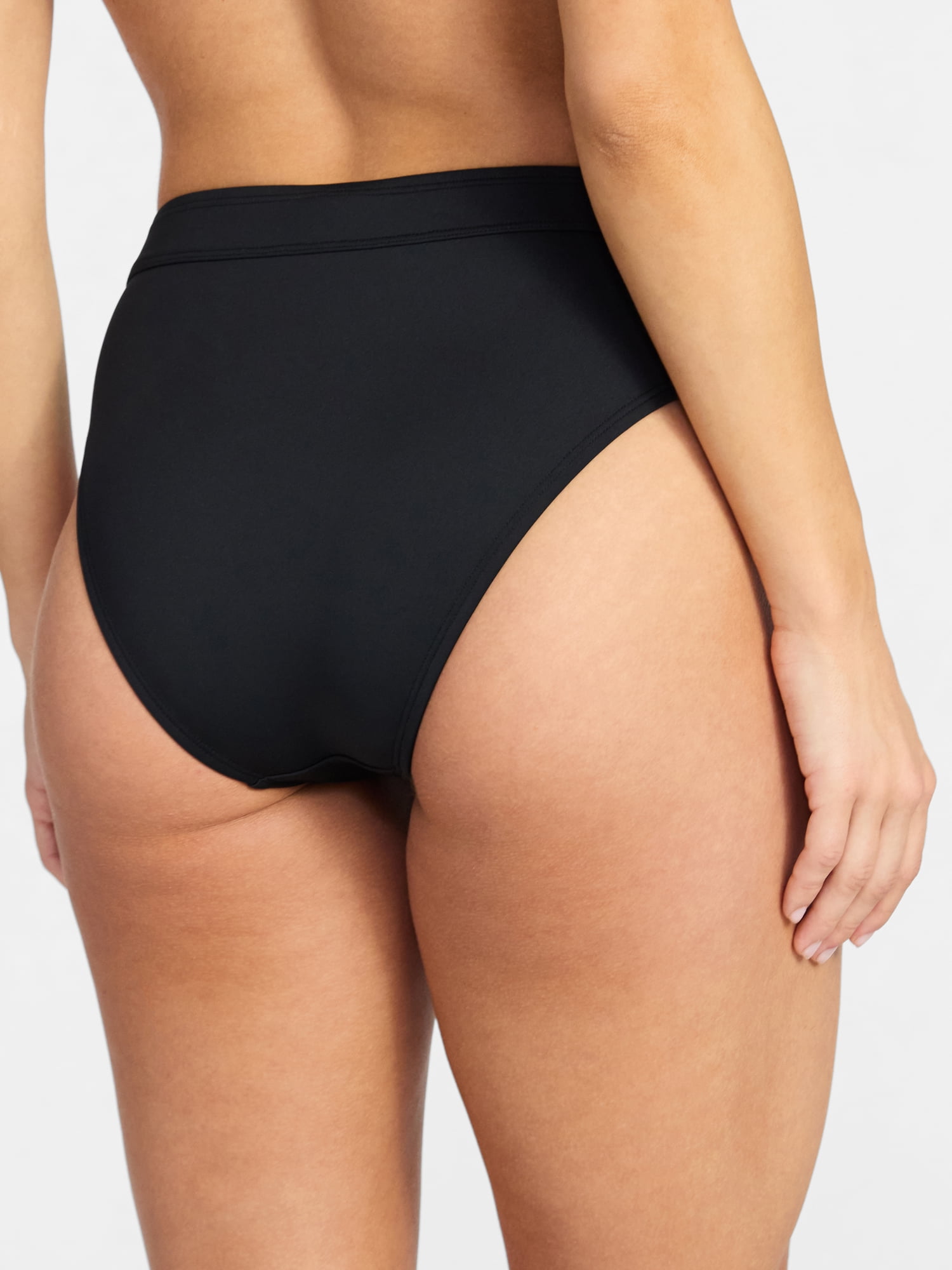 Time and Tru Women's and Women's Plus Size Compression Zipper Bikini Bottoms, Sizes XS-3X