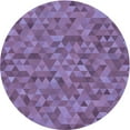 thumbnail image 1 of Ahgly Company Indoor Round Patterned Purple Mimosa Purple Area Rugs, 3' Round, 1 of 6