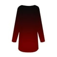 thumbnail image 4 of Scyoekwg Long Sleeve Shirts for Women Crew Neck Hide Belly Pullovers Comfy Gradient Print Graphic Tees Cute Tops Dressy Casual Blouses Loose Tunics Tops to Wear with Leggings (Wine,M), 4 of 5