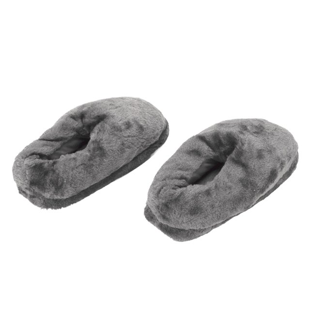 Electric Heating Shoes, Slip Resistance Zipper Heating Shoes Soft Inside Plush For Indoor Grey,Brown