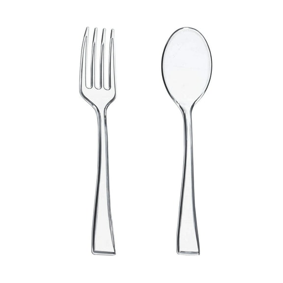Smarty Clear Disposable Plastic Mini Flatware Set (960 Guests)
