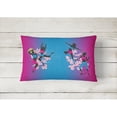 thumbnail image 2 of Carolines Treasures BB5373PW1216 Hip Hop in Pink Blue Canvas Fabric Decorative Pillow, 12H x16W, multicolor, 2 of 3