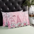 thumbnail image 4 of Seasonal Christmas Gnomes Throw Pillow Cover, Winter Branch Pink Xmas Rectangle Decorative Pillow Case Protector Soft Cushion Cover Lumbar Pillowcase for Couch Sofa Bedroom Car Chair Decor 20x30 Inch, 4 of 8