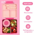 thumbnail image 4 of Lonchera para niña tipo omiebox incluye termo y cubiertos, bento box c 4 compartimentos modulables de gran capacidad, lunch box con sellado hermético anti-fugas, caja de almuerzo BPA Free, 4 of 9