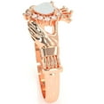 thumbnail image 3 of Claddagh Opal Diamond Ring In Solid 14k Rose Gold, 3 of 6