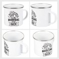 thumbnail image 3 of Enamel Cups Portable Smooth Camping Mug Travel Outdoor White Enamelware Easy to Clean 1Pack, 3 of 4