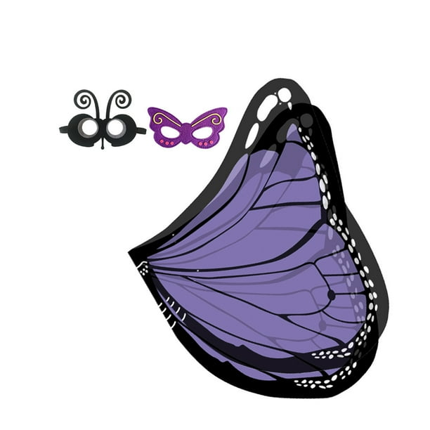 Disfraces de Navidad para niños, alas de mariposa monarca para niñas, alas de hadas con antena, diadema, máscara, vestir