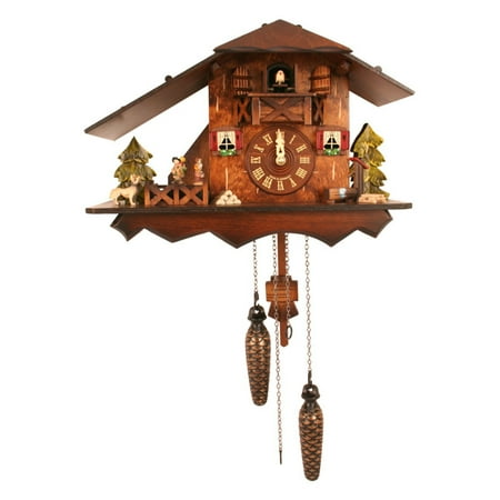 Cuckoo Clock 1 Day Chalet - Black Forest Chalet with Dancers Cuckoo Clock