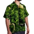 thumbnail image 2 of Saint Patrick's Day Men's Button Down Hawaiian Poplin Shirt Summer Beach Printed Casual Short Sleeve Unisex Shirts, 2 of 6