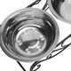thumbnail image 1 of Tazón de Alimentacia de Perros Doble, Tazón de Mascotas Elevado, Con Acero inoxidable para el Marco de Hierro para Perro Pequeño, 1 of 7