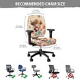 thumbnail image 7 of FKELYI Bohemian Highland Cow Print Office Chair Slipcover for Backrest & Cushion Seat Stretchy Swivel Computer Chair Cover Dustproof Armchair Protector, Pack of 2, 7 of 7