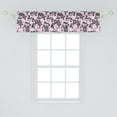 thumbnail image 2 of Ambesonne Flower Valance Pack of 2, Abstract Forget Me Not, 54"X12", Pale Pink Black Taupe, 2 of 3