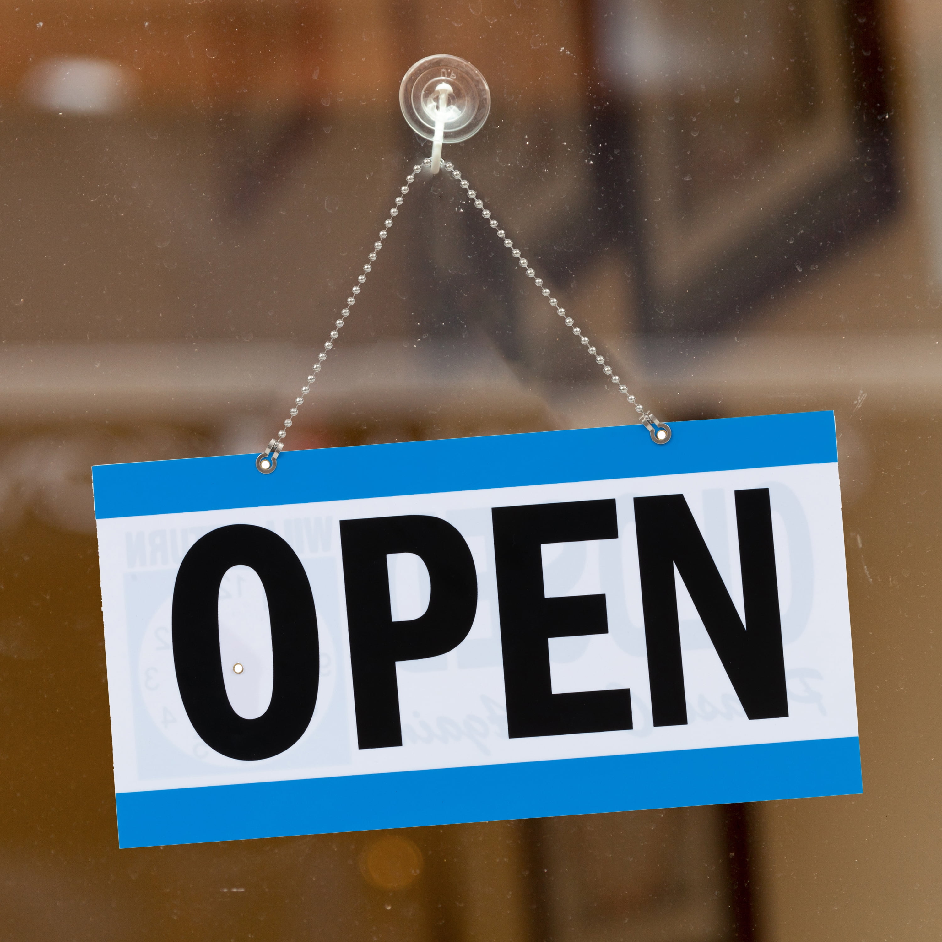 (2 pack) Pen+Gear Reversible Open & Closed Sign, 5.9 x 11.4 in, Durable PP Material, Customizable Clock