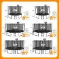 thumbnail image 7 of DeepRoar 12FT Trampolinefor Kids, Outdoor Trampolinewith Enclosure, Basketball Hoop, Lights and Sprinkler, 1200LBS Heavy Duty Trampoline for Outdoor, Backyard, Easy to Install & Last Long, 7 of 7