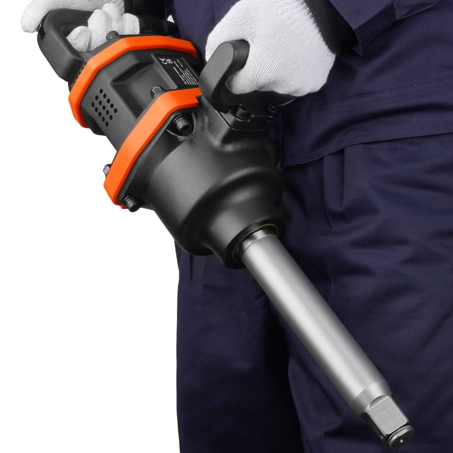 KFFKFF 1 Inch Pneumatic Impact Device,Capable of Producing 3160 ft-lbs of Powerful Reverse Torque,1" Air Impact Tool with 8 Inch Extended Anvil & Portable Case for Intensive Fixing and Upkeep Tasks