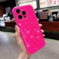 thumbnail image 3 of Compatible with iPhone 12 Pro Max Case 6.7 inch, Cute Neon Bright Color,Glitter Bling Thin Slim Shockproof Silicone Sparkly Case, Soft TPU Phone Case for Women Girl-Hot Pink, 3 of 6