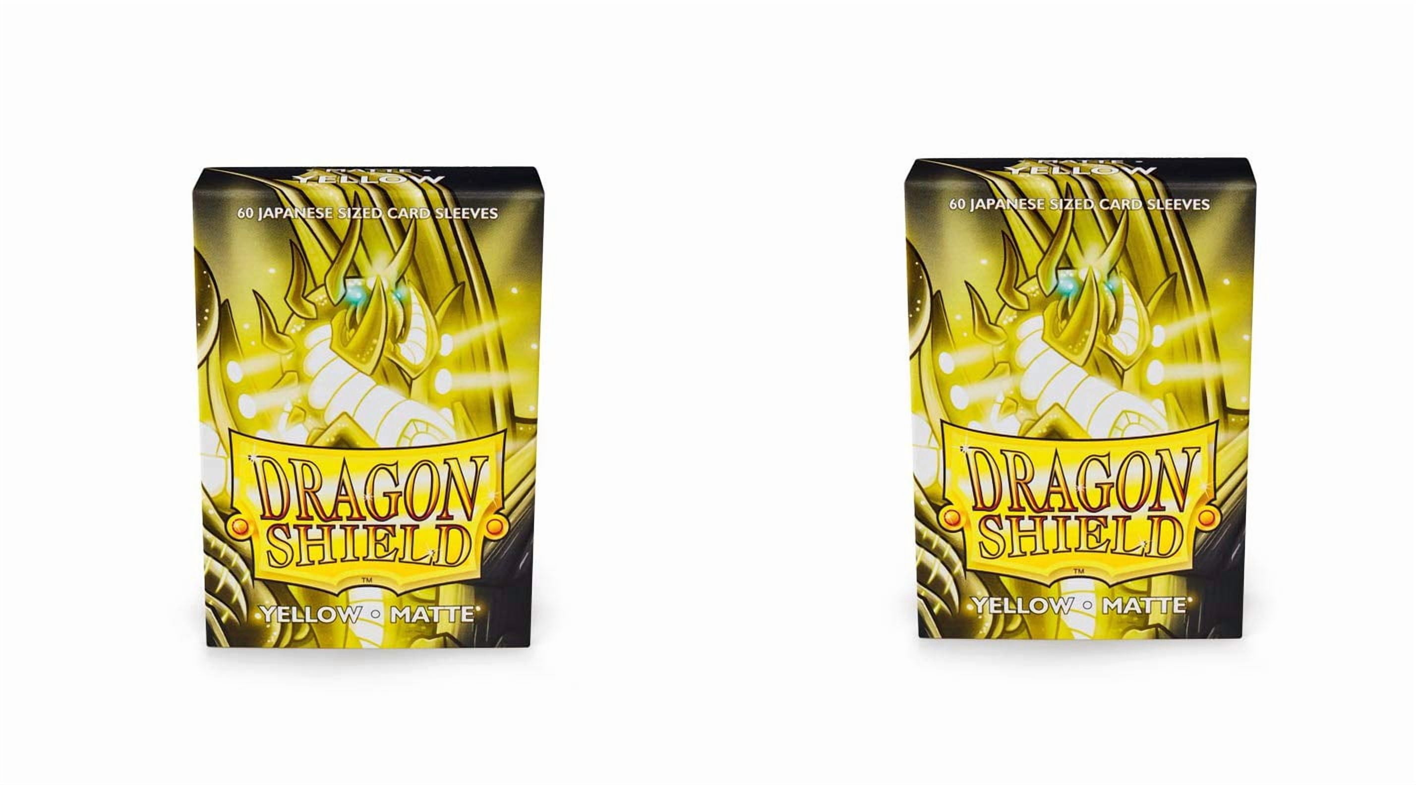 2 Packs Dragon Shield Matte Mini Japanese Yellow 60 ct Card Sleeves Value Bundle!