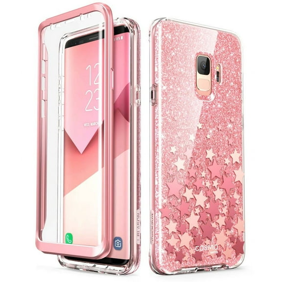 Samsung Galaxy S9 Case, [Scratch Resistant] i-Blason [Cosmo] Full-Body Bling Glitter Sparkle Clear Bumper Case with Built-in Screen Protector for Galaxy S9 (2018 Release)