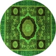 thumbnail image 1 of Ahgly Company Indoor Round Abstract Green Modern Area Rugs, 7' Round, 1 of 4