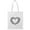 White, variant on Flower Heart Art Tote Bag - Image by Shutterstock, One Size Cotton Canvas Tote Bag
